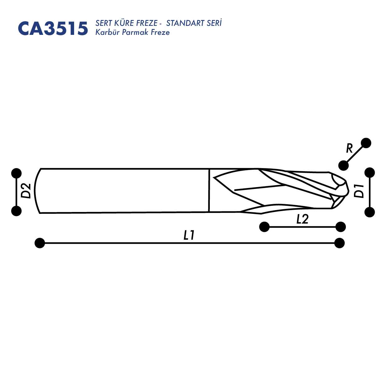 Sert Küre Freze - Standart Seri - Teknik Bilgi